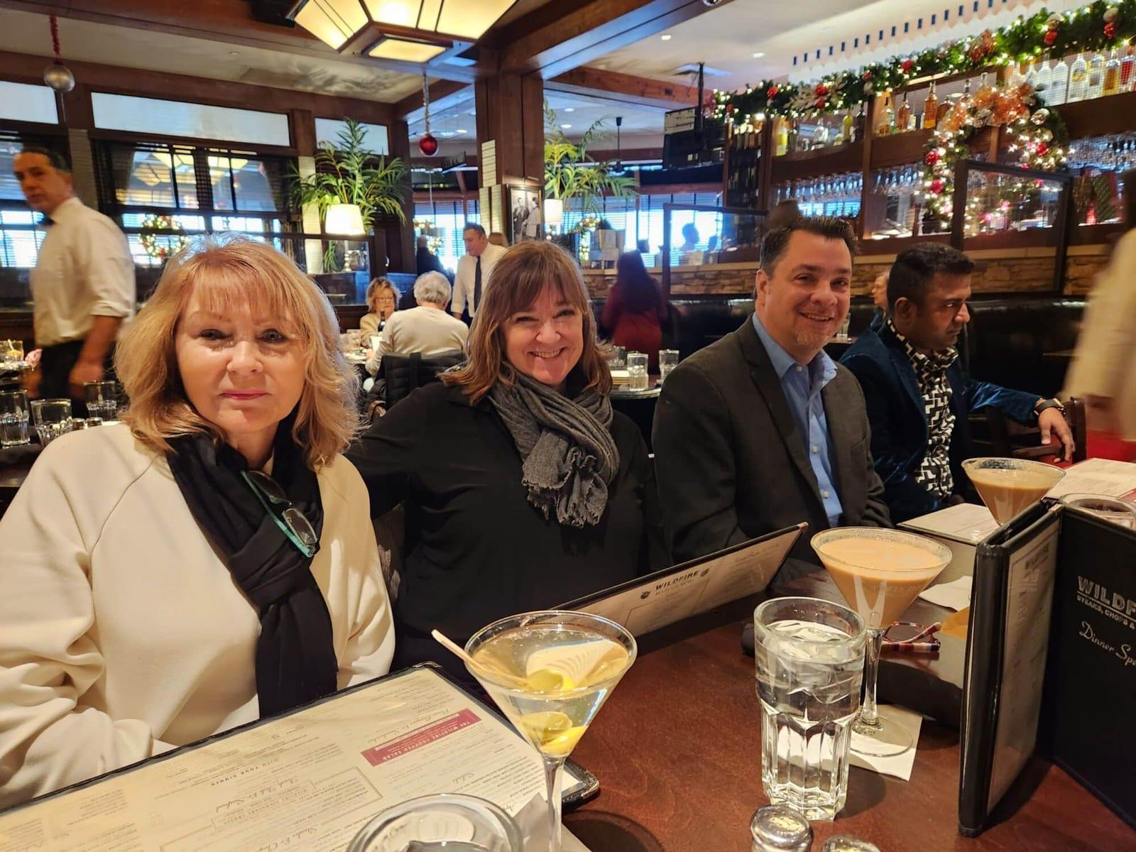 The ISG team at a holiday lunch